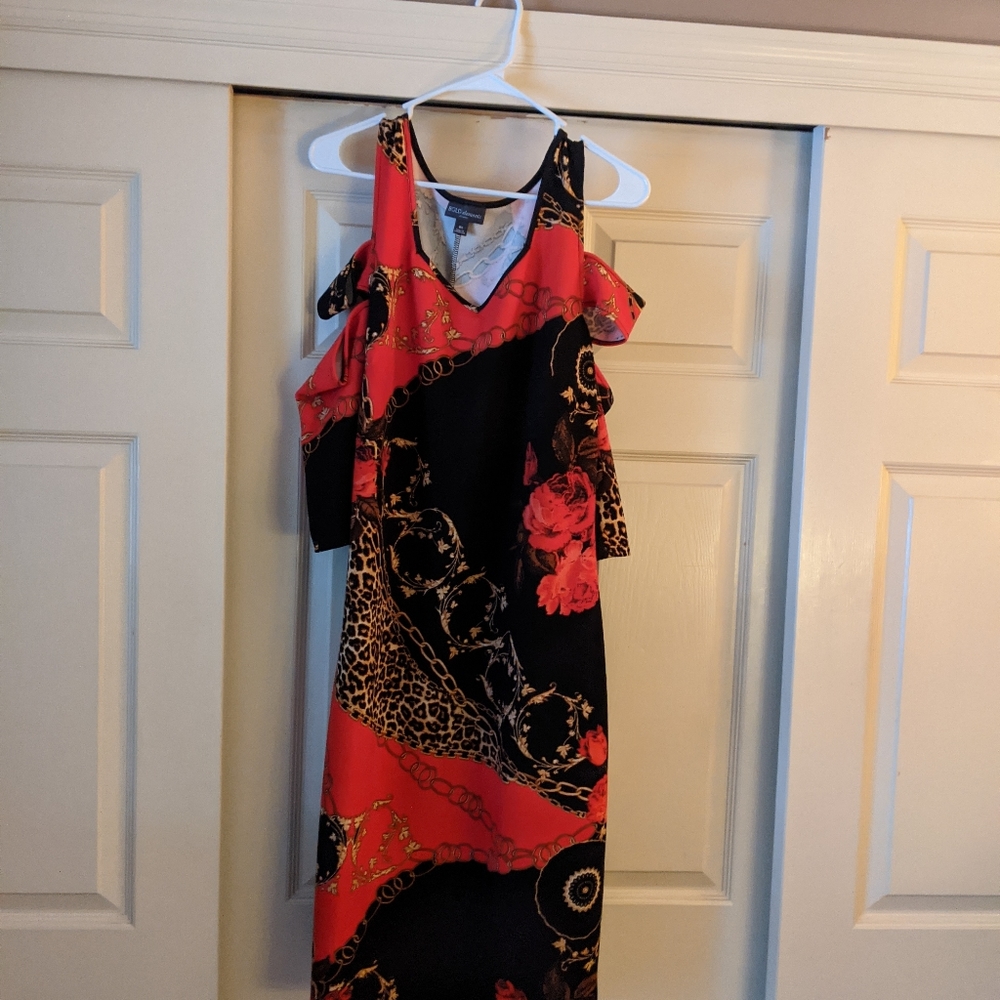 Beautiful Black & Red Dress. XL.  Wore once!
